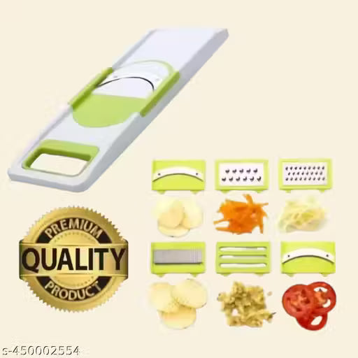 6 IN 1 SLICER,6 in 1 Slicer & Grater with Safety Holder & Extra Sharp V Blade, Includes 6 Detachable Slicers, Ripple, Greater Suitable for Onion,Carrot, Tomato, Cucumber, Beat & Vegetable NEW LIFE